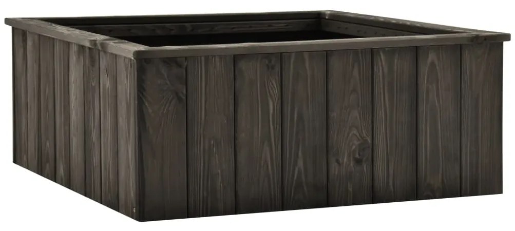vidaXL Canteiro elevado 74x77x30 cm pinho maciço cinzento-escuro