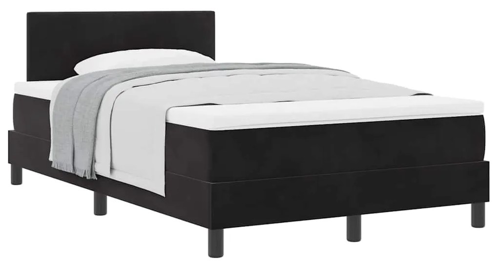 Cama Box com Colchão vidaXL Preta 120x200 cm Veludo
