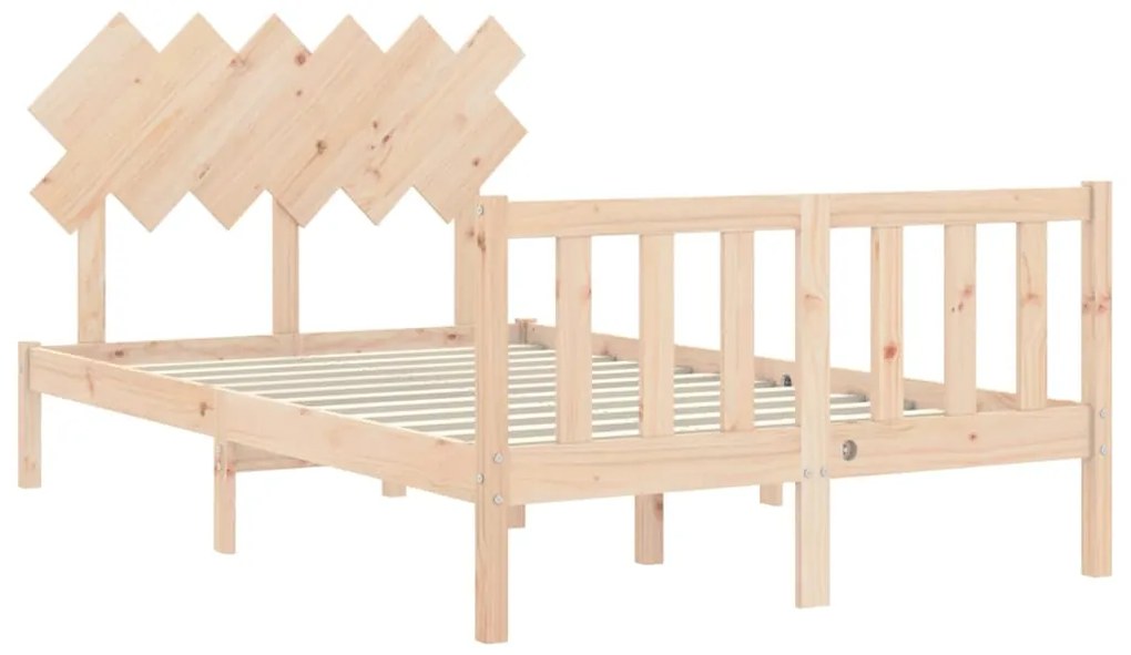 Cama sem colchão 120x200 cm madeira de pinho maciça