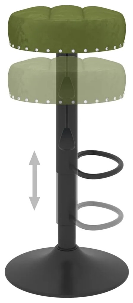 Bancos de bar 2 pcs veludo verde-claro
