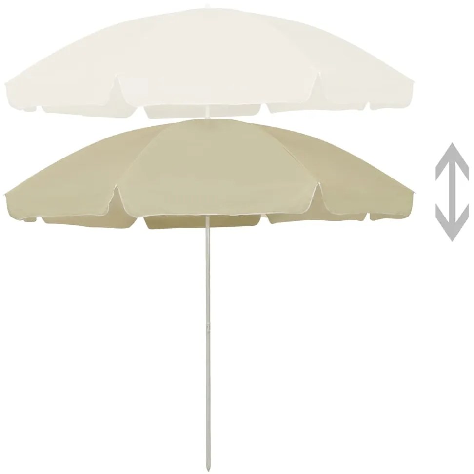 Guarda-sol de praia 300 cm amarelo areia