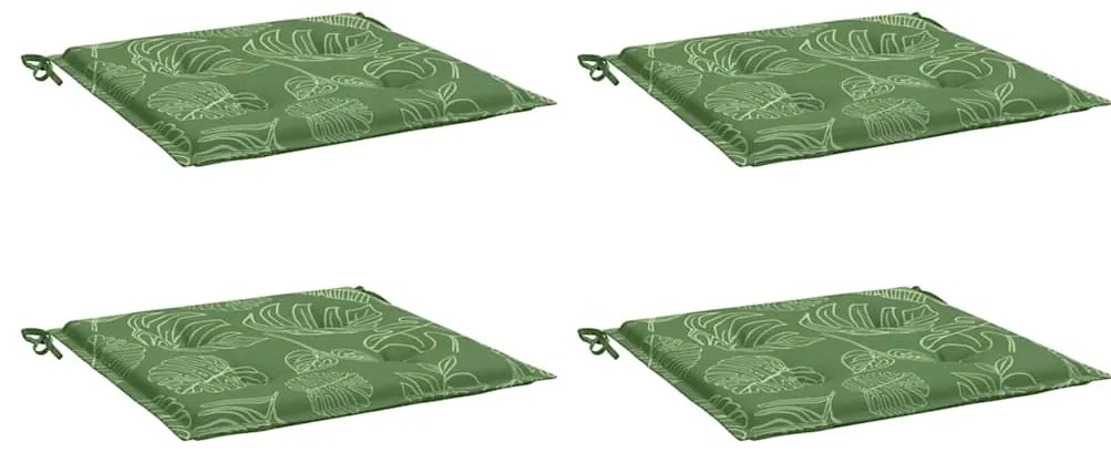 Almofadões p/ cadeira 4pcs 40x40x4cm tecido padrão folhas
