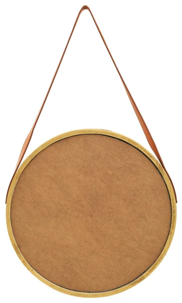 Espelho de parede com alça 50 cm dourado