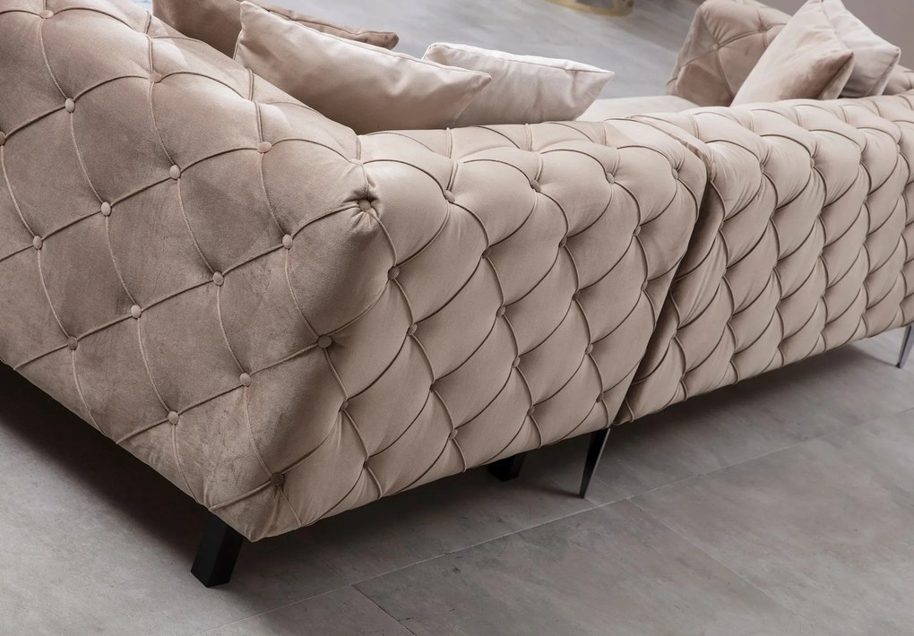 Sofá de Canto Como – Bege – 310 cm x 73 cm x 270 cm