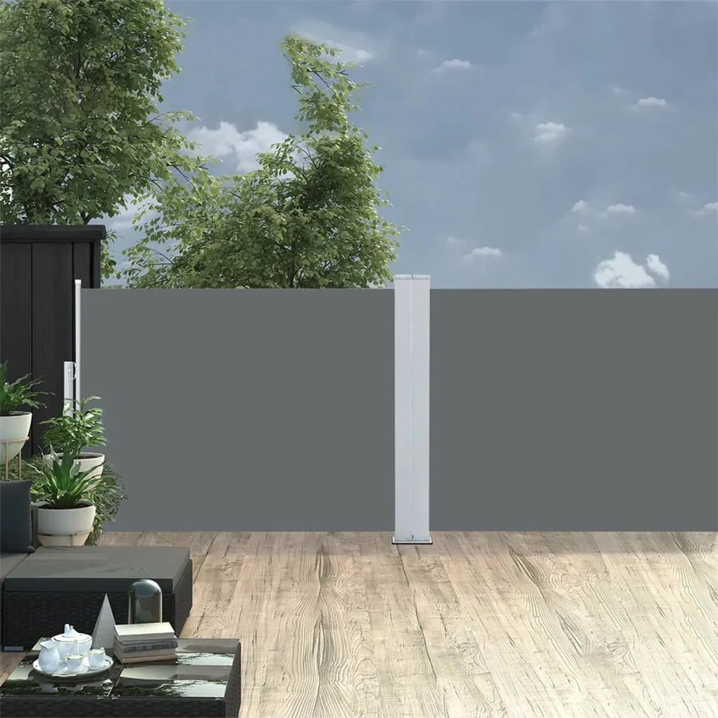 vidaXL Toldo lateral retrátil 120x1000 cm antracite