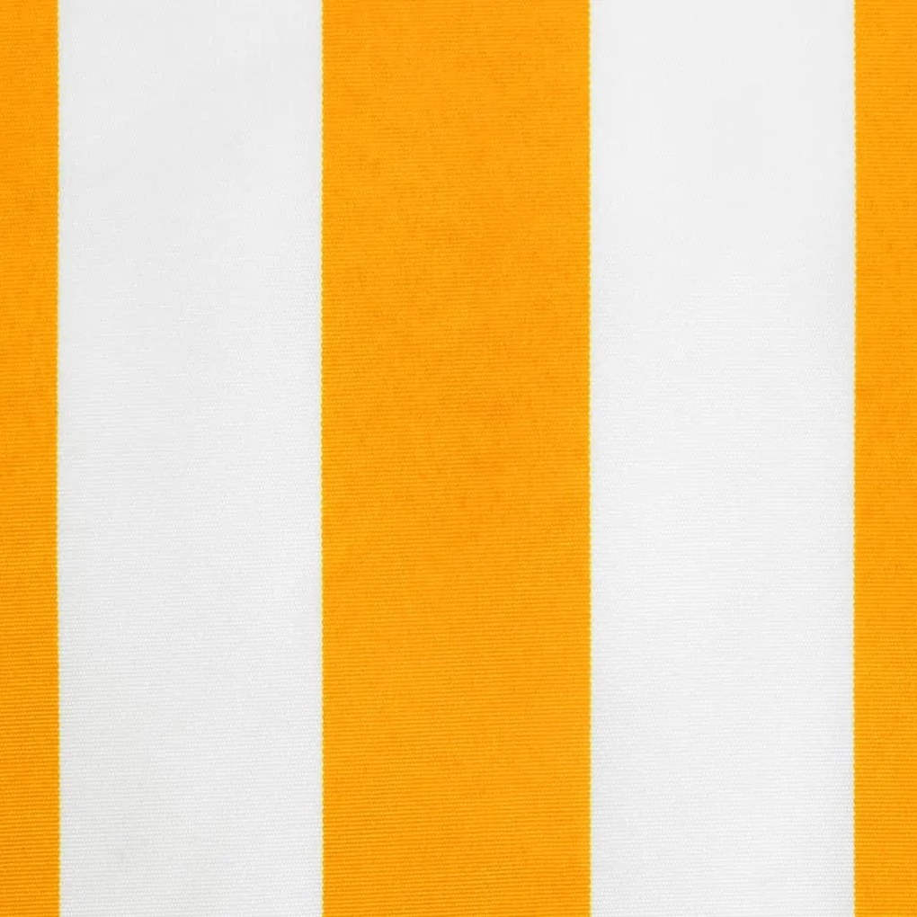 Tecido substituição p/ sanefa toldo 3,5 m riscas amarelo/branco