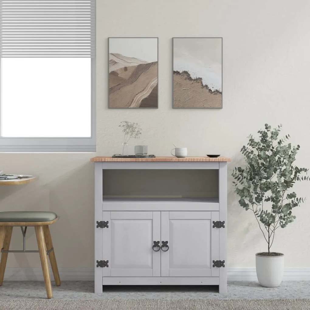 vidaXL Móvel de TV Corona pinho mexicano 80x43x78 cm cinzento