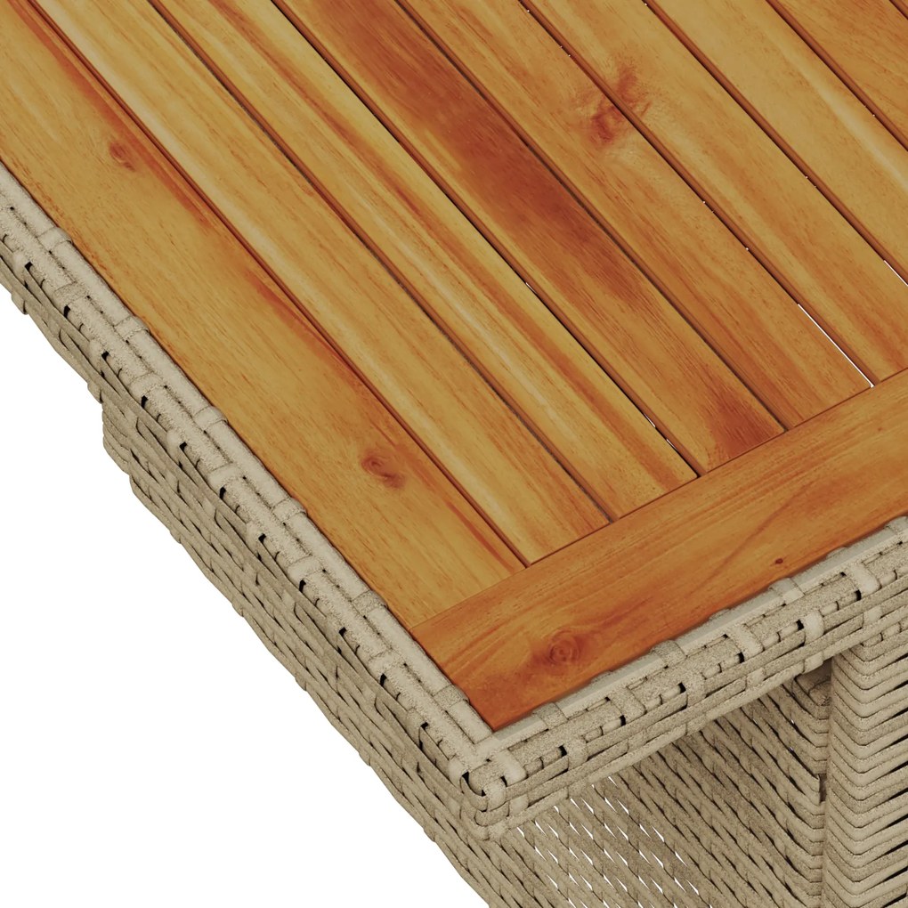 Conjunto de Sofá de Jardim de 6 Peças com Almofadas Bege Rattan Polipr