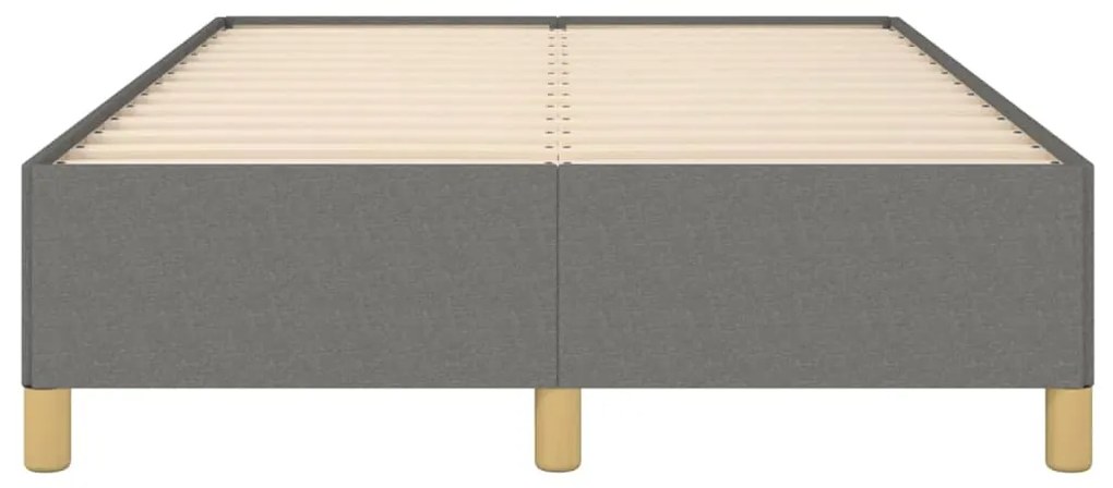 Estrutura de cama sem colchão 120x200 cm tecido cinzento-escuro