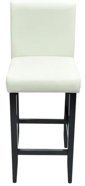 Bancos de bar 4 pcs couro artificial branco