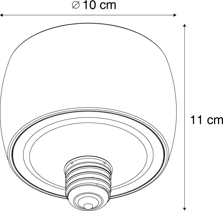Lâmpada LED decorativa E27 preta 6W 370 lm 3000K