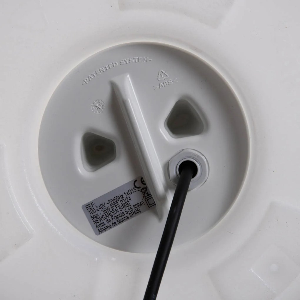 Candeeiro de chão para exterior branco com LED IP65 - Kaktus Moderno