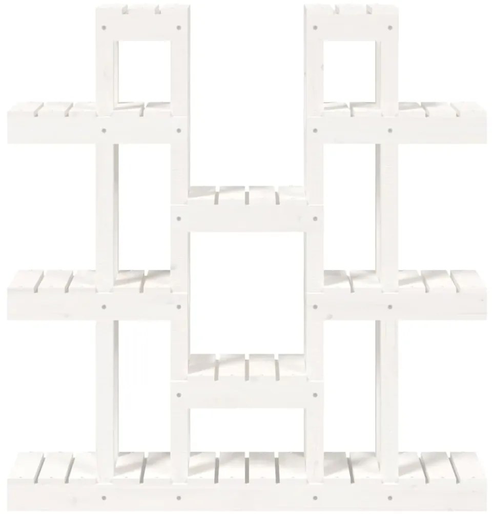 Suporte para plantas 104,5x25x109,5 cm pinho maciço branco
