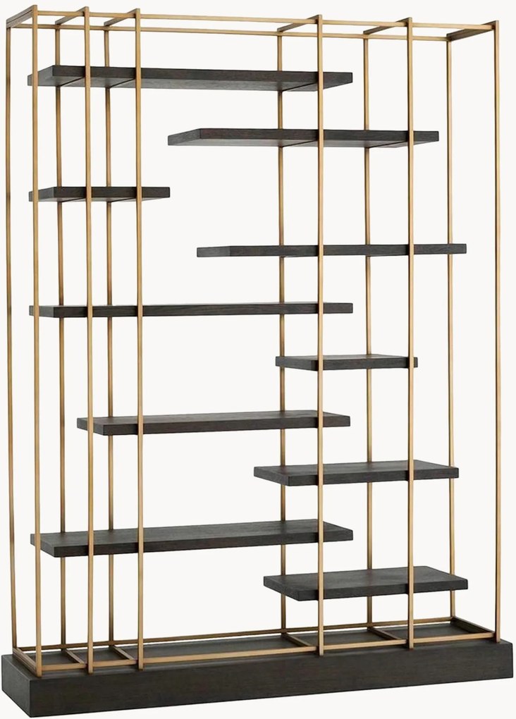 Estante de parede em metal e madeira Ward