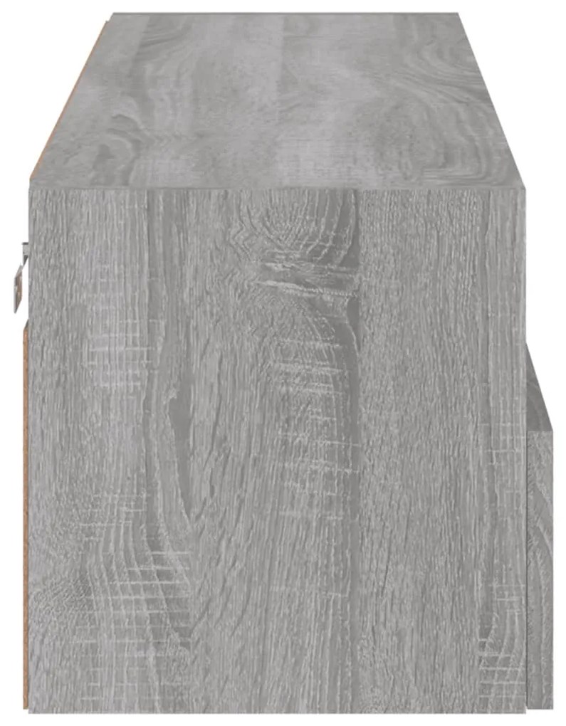 Móvel parede TV 100x30x30 cm derivados de madeira cinza sonoma
