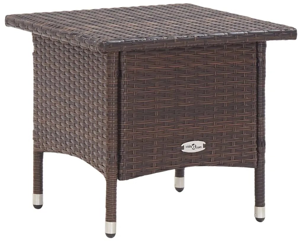 Mesa de centro 50x50x47 cm vime PE castanho