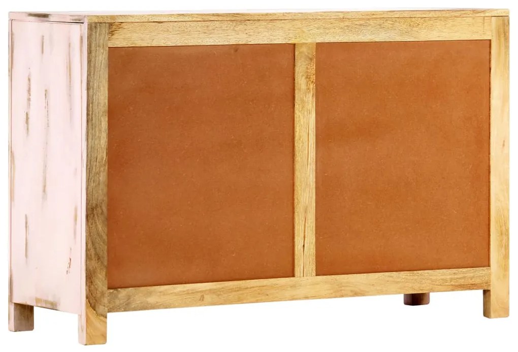 Aparador 110x35x70 cm madeira de mangueira maciça rosa-claro