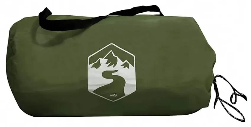 Lona de campismo 366x306 cm impermeável verde azeitona