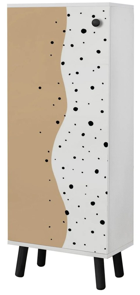 Sapateira Vegas – Branco/Preto – 50 cm x 135 cm x 38 cm