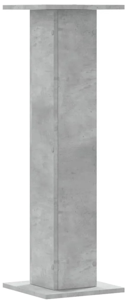 Suportes de colunas 2 pcs derivados de madeira cinzento cimento