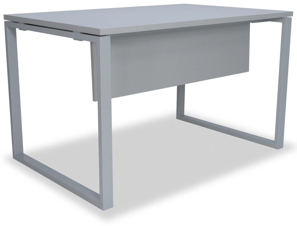 Secretária de Escritório 1600x800 mm - Kclose Melamina Cinza / Cinza