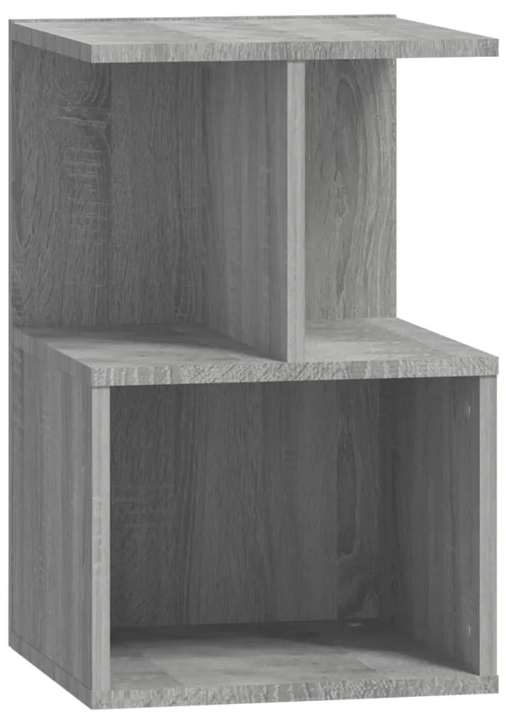 Mesa cabeceira 35x35x55 cm derivados de madeira cinzento sonoma