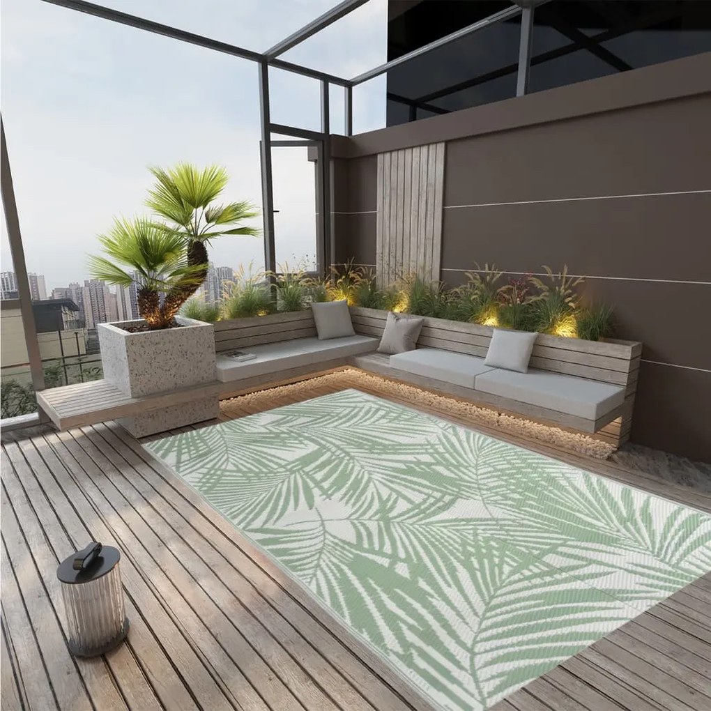 vidaXL Tapete de exterior 140x200 cm ARAKIL PP verde