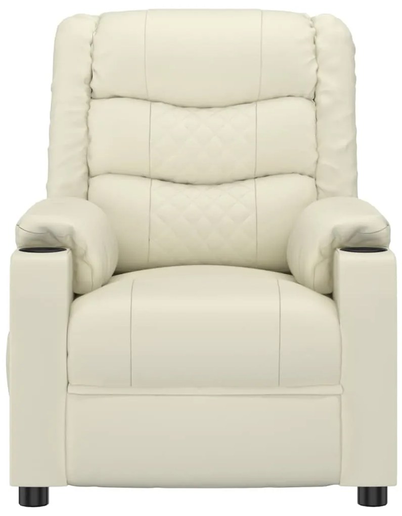 Cadeira de massagens couro artificial cor creme