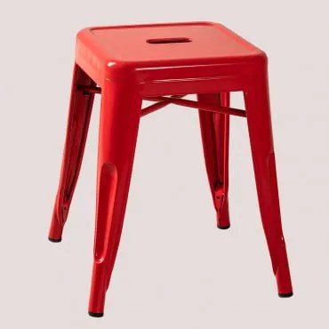 Banqueta Baixa De Aço Lix Vermelho - Sklum