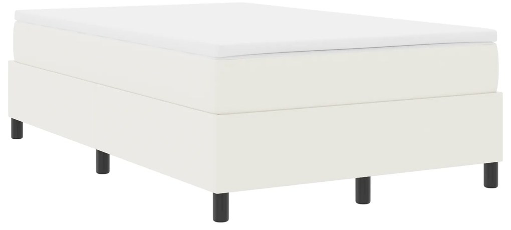 Cama Box Spring vidaXL Creme 120x200 cm Tecido de Corduroy