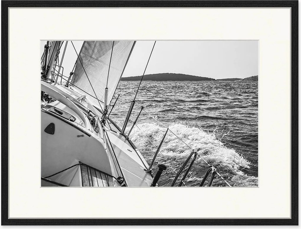 Impressão digital emoldurada Sailing