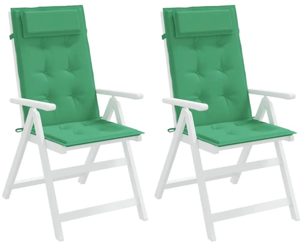 Almofadões p/ cadeira encosto alto 2 pcs tecido oxford verde