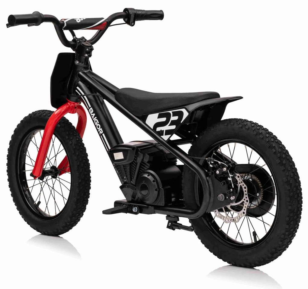 Bicicleta Eletrica Crianças 24V 250W Motor BAIGOR 23 PRO Preta