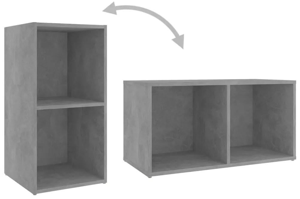 Móveis de TV 4 pcs derivados de madeira cinzento cimento