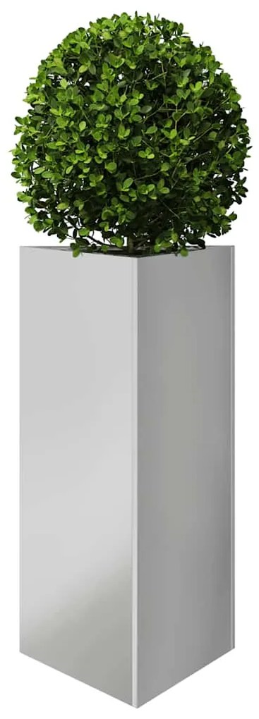 Vaso/floreira de jardim triangular 40x40x75 cm aço galvanizado