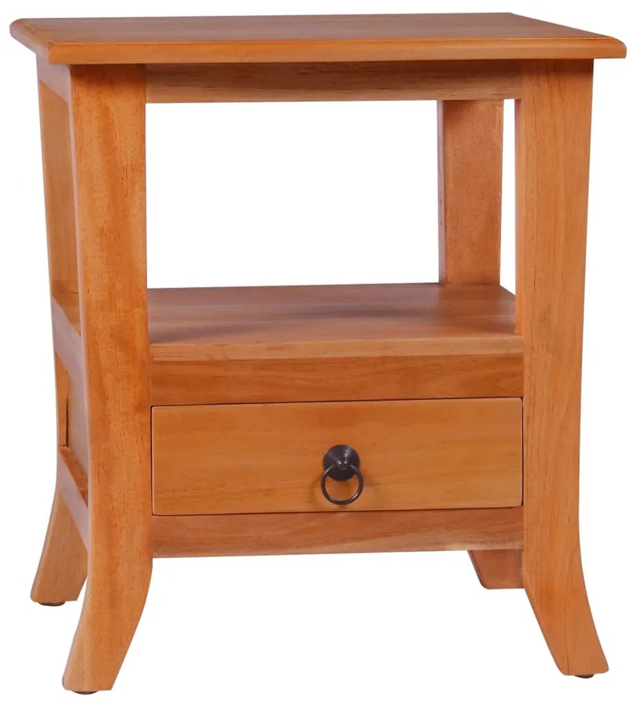 337861 vidaXL Mesa de cabeceira 40x40x45 cm mogno maciço