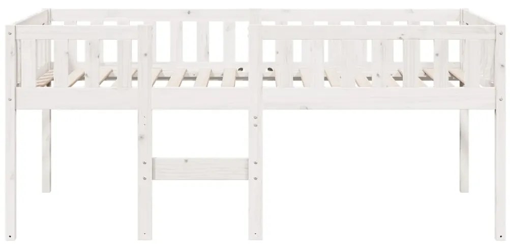 Cama de criança sem colchão 90x190 cm pinho maciço branco