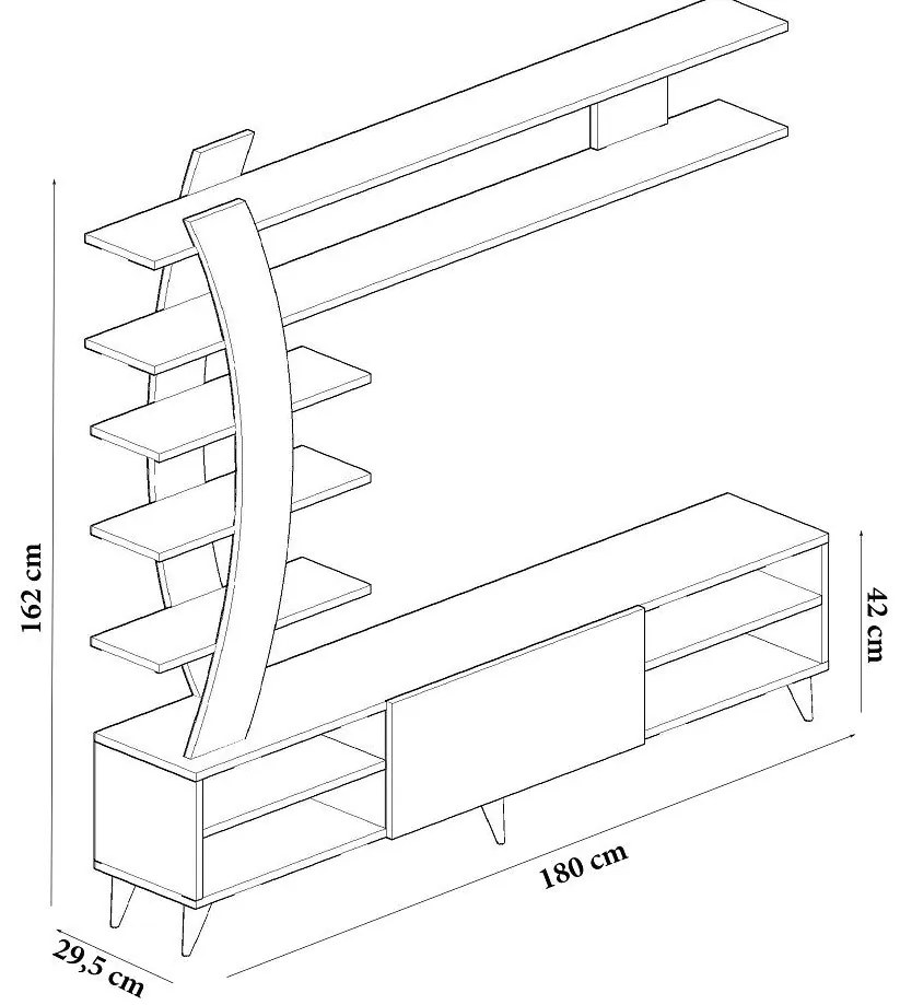 Unidade TV Duru – Branco – 180x162x29,5 cm