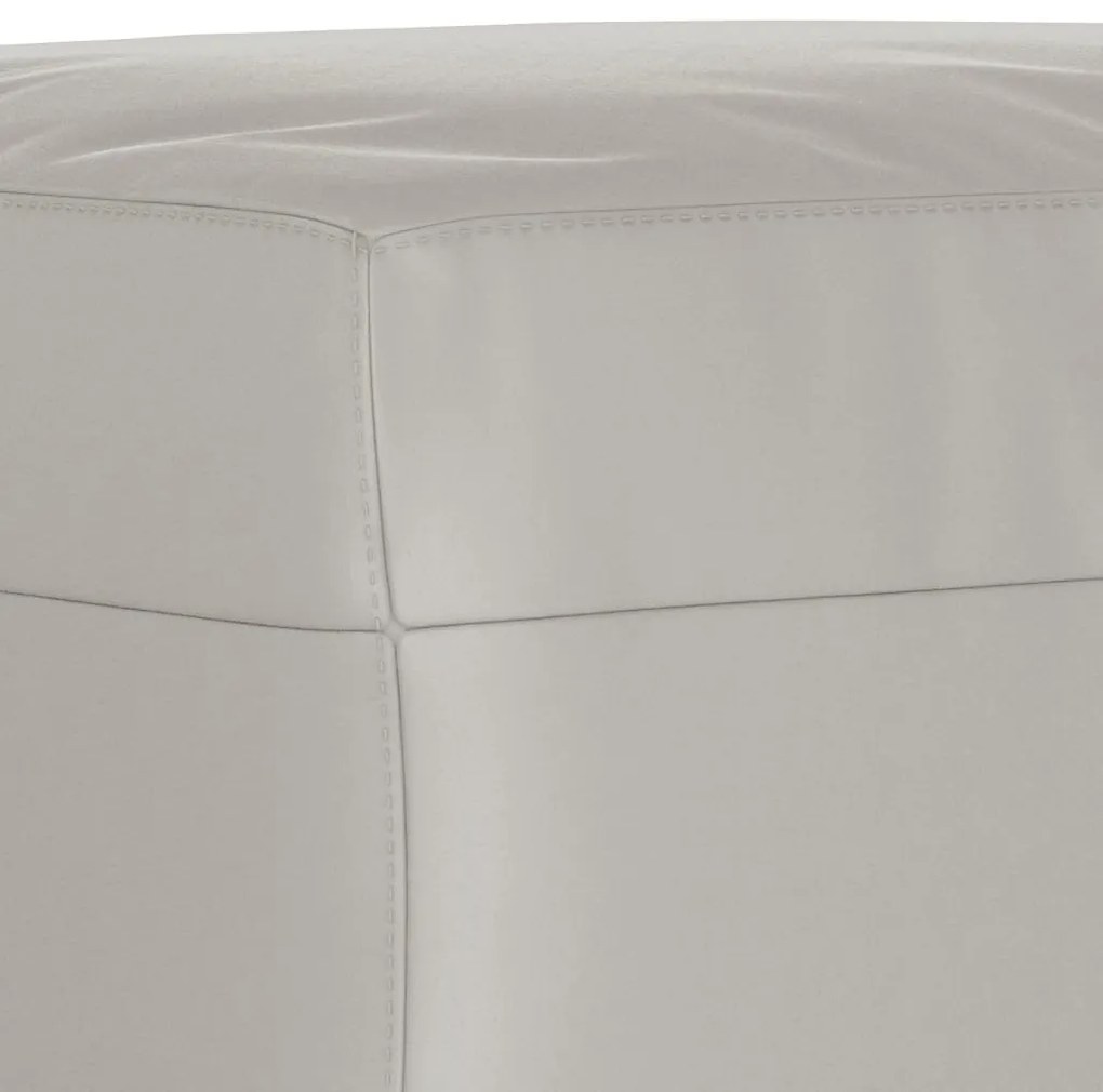 Banco 70x35x41 cm tecido de microfibra cinzento-claro
