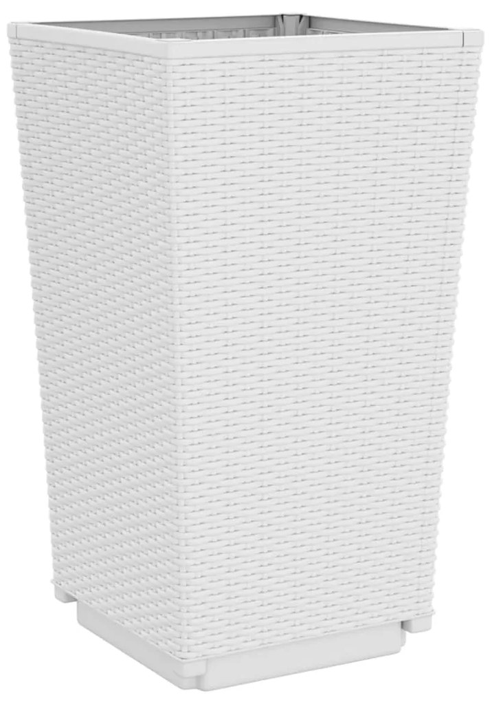 Vasos/floreiras 4 pcs 32,5x32,5x57 cm PP branco