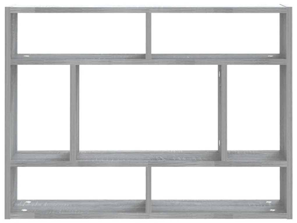 Estante 75x16x55 cm derivados de madeira cinzento sonoma