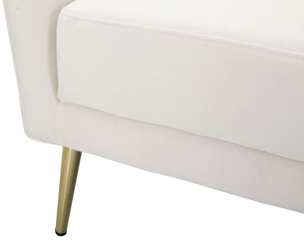 POLTRONA KIEV 88X77X74 CM CREME E DOURADO