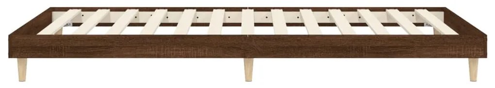 Estrutura cama s/ colchão derivados madeira carvalho castanho