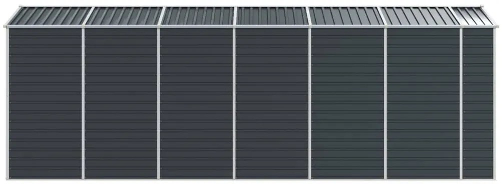 Abrigo de jardim 191x555x198 cm aço galvanizado antracite