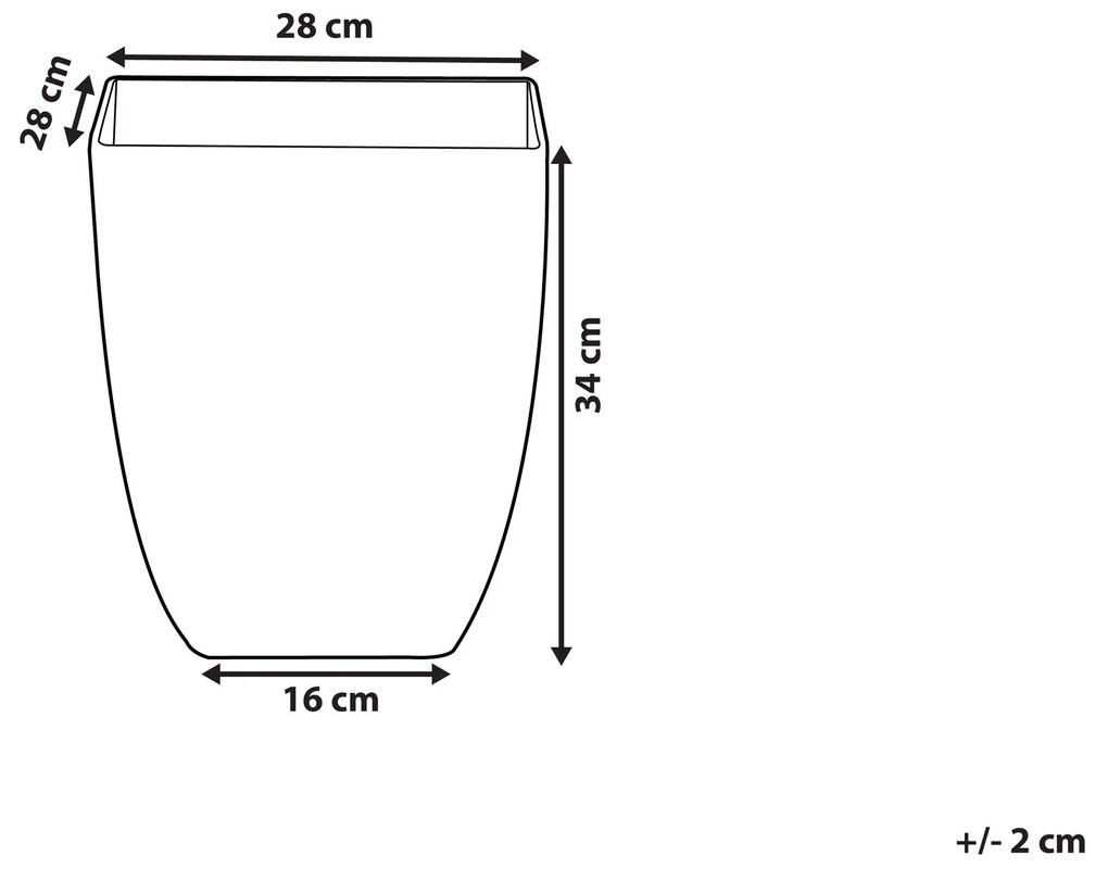 Vaso para plantas efeito de mármore 28 x 28 x 34 cm MIRO Beliani