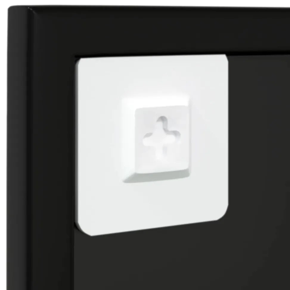 Espelhos de parede 3 pcs 80x60 cm metal preto
