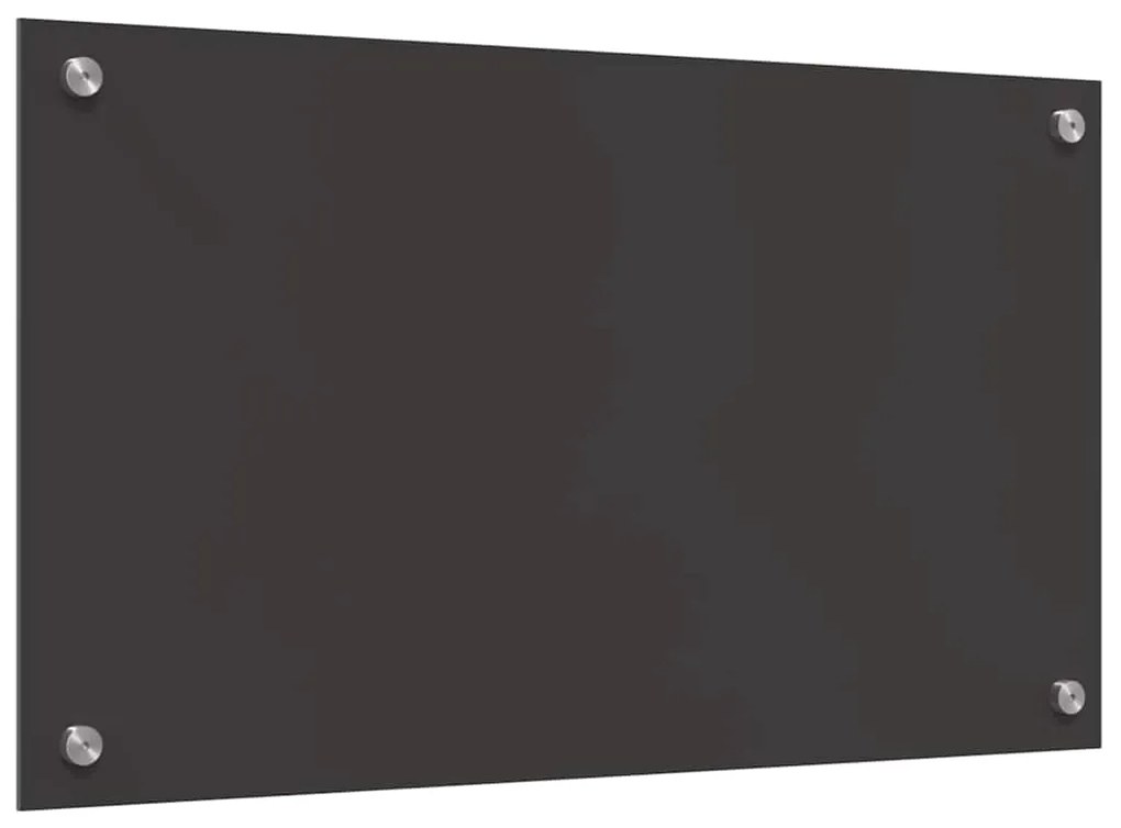 Protetor de parede de cozinha vidaXL Cinza Escuro 70x40x0,6 cm em vidr
