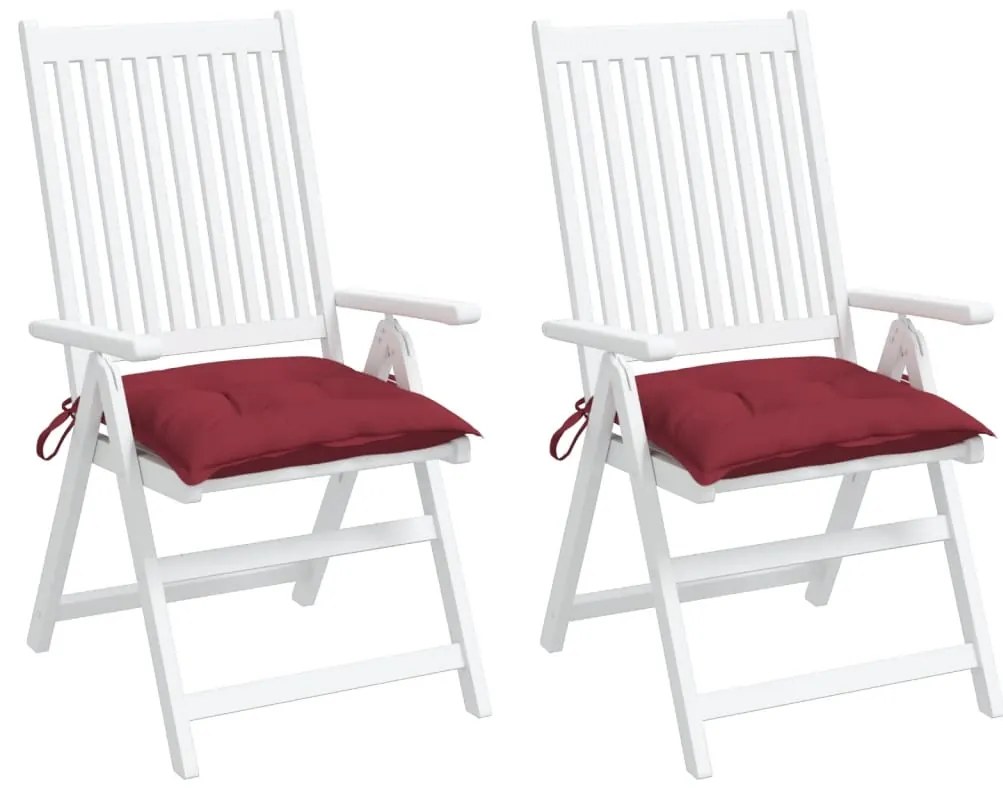 Almofadões móveis de paletes 2 pcs tecido oxford vermelho-tinto