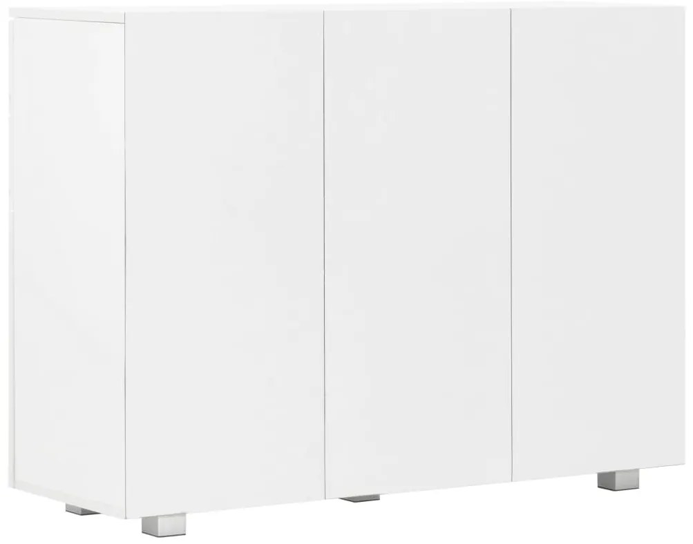 Aparador 107x35x80,5 cm branco brilhante