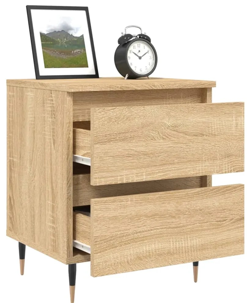 Mesa de cabeceira 40x35x50 cm derivados madeira carvalho sonoma
